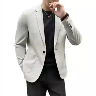 春秋季韩版轻熟风纯色百搭休闲服饰西装 男女同款