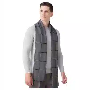 恒源祥 保暖针织 羊毛 绒线围巾 男款