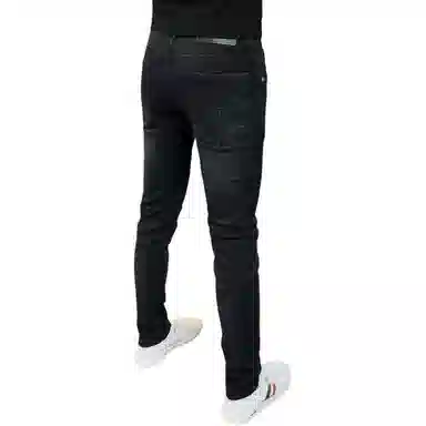 吉肯蒂 高端秋冬款牛仔裤男潮牌时尚修身小脚印花韩版弹力长裤 男款