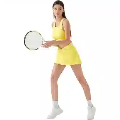 欧迪芬 夏季假两件运动羽毛球短裙女速干透气网球裙高腰半身裙健身套装 女款