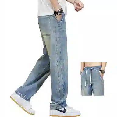 金盾 夏季凉感宽松长裤牛仔裤 男款