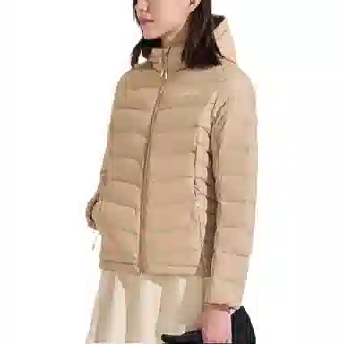 探路者 舒适耐磨透气保暖羽绒服 女款 原木色
