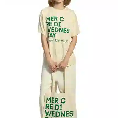 MARDI MERCREDI TSHIRT DU MERCREDI_BUTTER GREEN FW25T