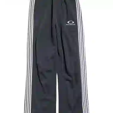 Balenciaga Straight Leg Knit Sweatpants Navy