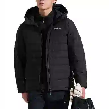 探路者 舒适透气保暖防风羽绒服 男款 黑色
