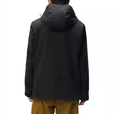 探路者  舒适休闲可脱卸帽三合一  防水防风透气保暖防静电冲锋衣 男女同款 黑色