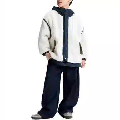 左西绒感外套 加绒保暖连帽透气 儿童款