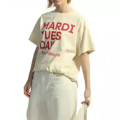 MARDI MERCREDI TSHIRT DU MARDI_BUTTER RED FW25T