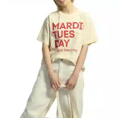 MARDI MERCREDI TSHIRT DU MARDI_BUTTER RED FW25T