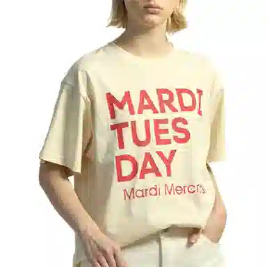 MARDI MERCREDI TSHIRT DU MARDI_BUTTER RED FW25T
