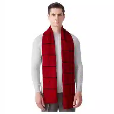 恒源祥 保暖针织 羊毛 绒线围巾 男款