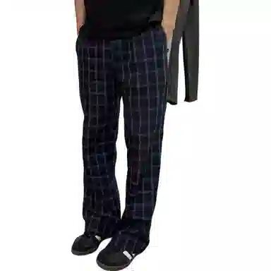 悍戈 美式复古格子男夏款多样版型设计感裤子休闲裤 男女同款