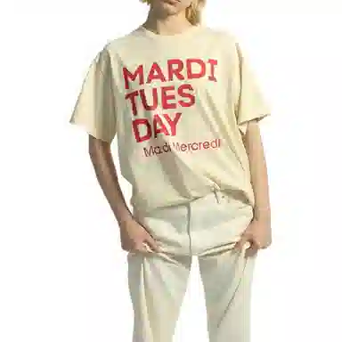 MARDI MERCREDI TSHIRT DU MARDI_BUTTER RED FW25T