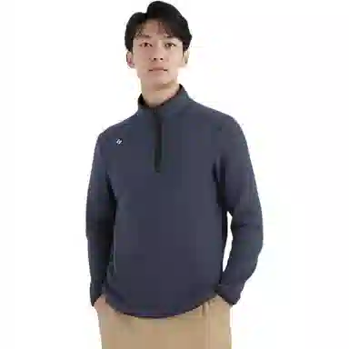 探路者 纯色立领舒适简约百搭套头绒感外套 男款