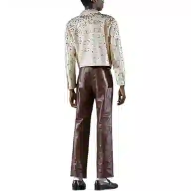 Gucci Brown Straight-Leg Pants