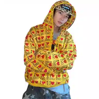 UPWARD LAB Vintage Camo Zip Hoodie