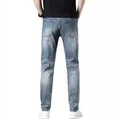 Bingsheng Slim Fit Distressed Jeans 2025 Autumn