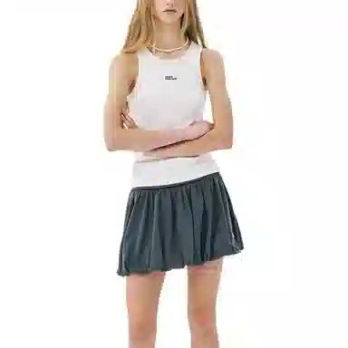 MARDI MERCREDI SS25 TANK RACER ESSENTIAL_CREAM BLACK