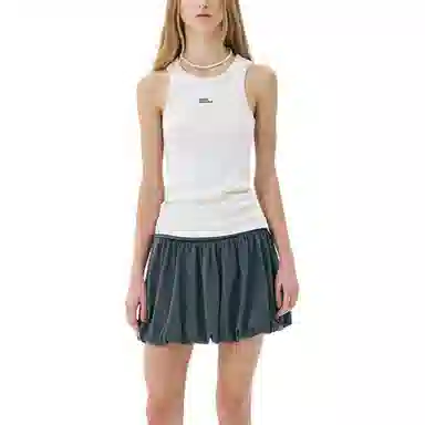 MARDI MERCREDI SS25 TANK RACER ESSENTIAL_CREAM BLACK