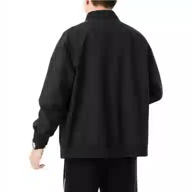 零氏 韩版纯色简约设计春秋款棒球服青年潮流休闲百搭大码长袖夹克 男女同款