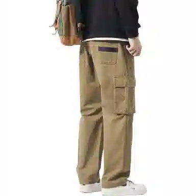 希越 重磅水洗痞帅拼接工装纯色休闲裤 男款