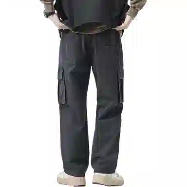 希越 重磅水洗痞帅拼接工装纯色休闲裤 男款