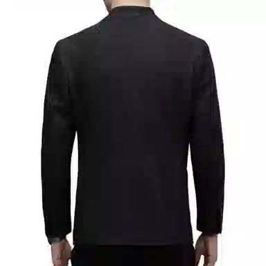 大白鲨 品牌轻奢高品质立领结婚礼服喜公公婚宴装西装中山领外套西服 男款