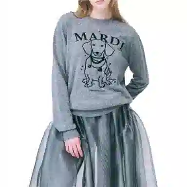 MARDI MERCREDI CASHMERE CREW NECK SWING THE TAIL DDANJI PEARL LACE