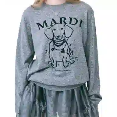 MARDI MERCREDI CASHMERE CREW NECK SWING THE TAIL DDANJI PEARL LACE