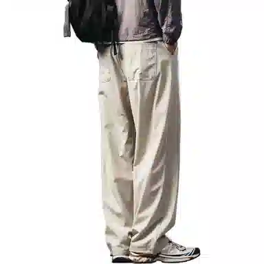 格蓝鹿 户外潮牌多巴胺色系宽松直筒垂感阔腿裤美式复古痞帅薄款速干休闲裤 男女同款