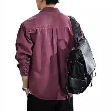 遨宇 高端日系复古春季宽松纯棉工装衬衣外套户外衬衫 男女同款