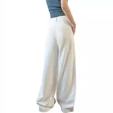 内在密码 美式复古宽松直筒褶皱潮流街头百搭显瘦牛仔裤 女款