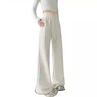 沐晓欣 糖果色腰微喇辣妹显瘦百搭拖地裤休闲裤 女款