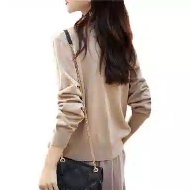 水中花 国风假两件开衫盘扣针织衫 女款