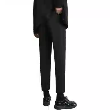 吉肯蒂 九分休闲西裤男秋季抗皱垂感修身直筒西装裤男士长裤 男款