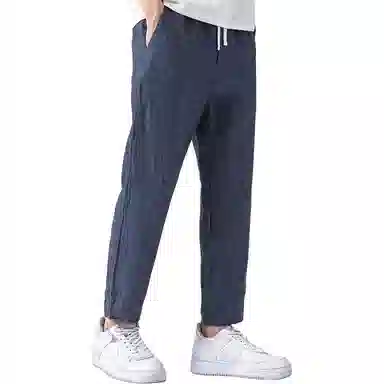 太子龍 夏季薄款透气中国风中青年直筒裤子九分休闲裤 男款