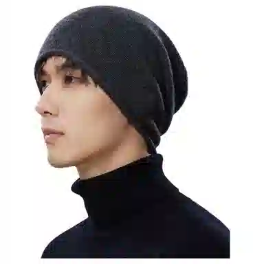 玖慕 秋冬加厚 保暖 针织 绵羊毛 绒线帽 男款 礼物