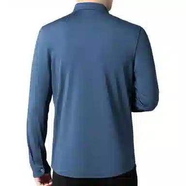 太子龍 斜条纹印花休闲潮流翻领衬衫 男款