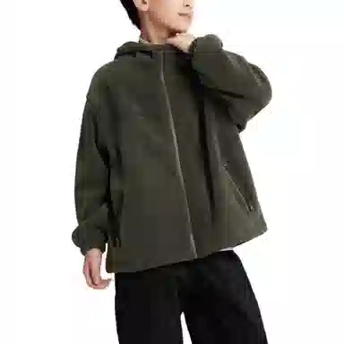 左西绒感外套 加绒保暖连帽长袖 儿童款