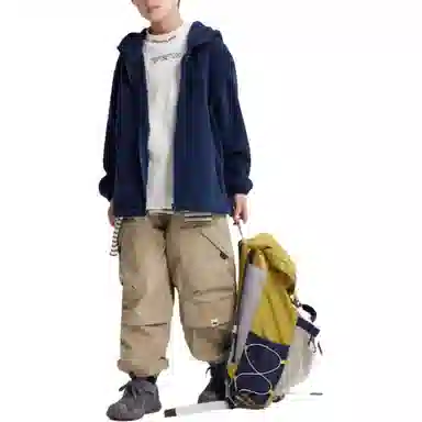 左西绒感外套 加绒保暖连帽长袖 儿童款