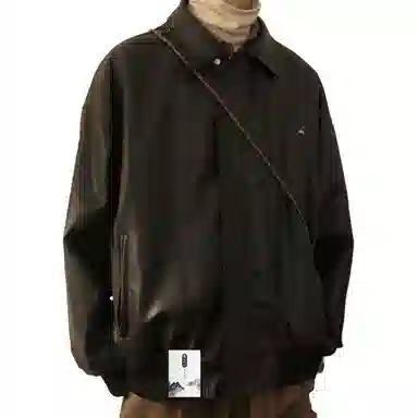 【春秋美式复古机车早秋短外套】布客行 痞帅酷飒狂野硬朗不羁摇滚叛逆做旧水洗慵懒休闲宽松重磅舒适通勤个性百搭  夹克 男女同款