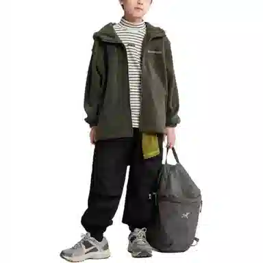 左西绒感外套 加绒保暖连帽长袖 儿童款