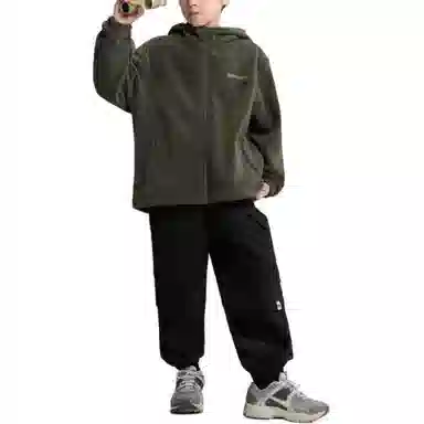 左西绒感外套 加绒保暖连帽长袖 儿童款