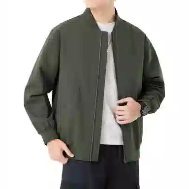 零氏 韩版纯色简约设计春秋款棒球服青年潮流休闲百搭大码长袖夹克 男女同款