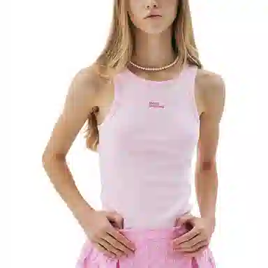 MARDI MERCREDI SS25 TANK RACER ESSENTIAL_PINK HOTPINK