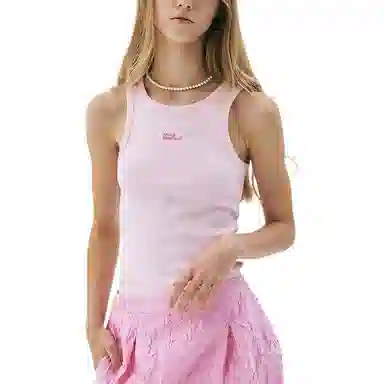 MARDI MERCREDI SS25 TANK RACER ESSENTIAL_PINK HOTPINK