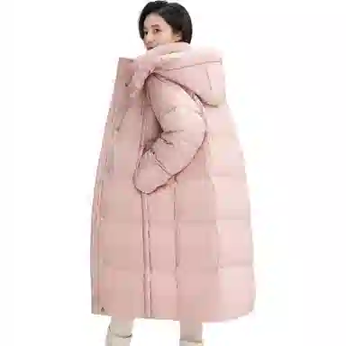 鸭鸭 【简约百搭】长款韩系纯色学生党通勤休闲厚款羽绒服 女款
