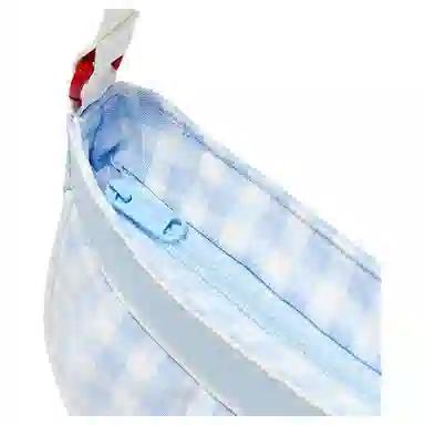 三福 可爱凯蒂猫图案 织物 单肩包 中号 女款 蓝色