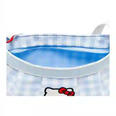 三福 可爱凯蒂猫图案 织物 单肩包 中号 女款 蓝色