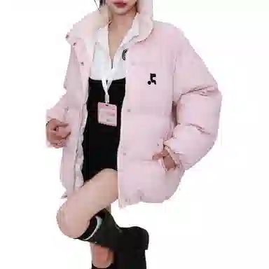 柏黛妃 面包服保暖夹棉简约舒适外套棉服 女款